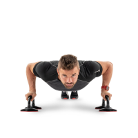 Упори для віджимань металеві HS-M020PU чорно-червоні