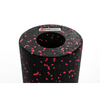 Роллер масажер (валик, ролик) гладкий Hop-Sport EPP 33см HS-P033YG чорно-червоний