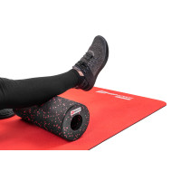 Роллер масажер (валик, ролик) гладкий Hop-Sport EPP 33см HS-P033YG чорно-червоний