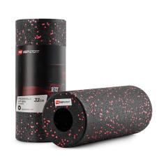 Роллер массажер (валик, ролик) гладкий Hop-Sport EPP 33см HS-P033YG черно-красный