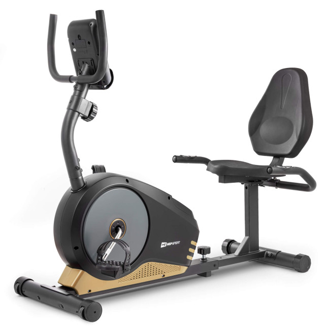 Горизонтальный велотренажер HS-040L Root черно-золотистый - model 2020