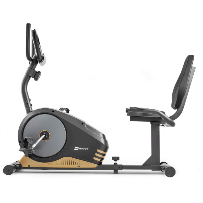 Горизонтальный велотренажер HS-040L Root черно-золотистый - model 2020