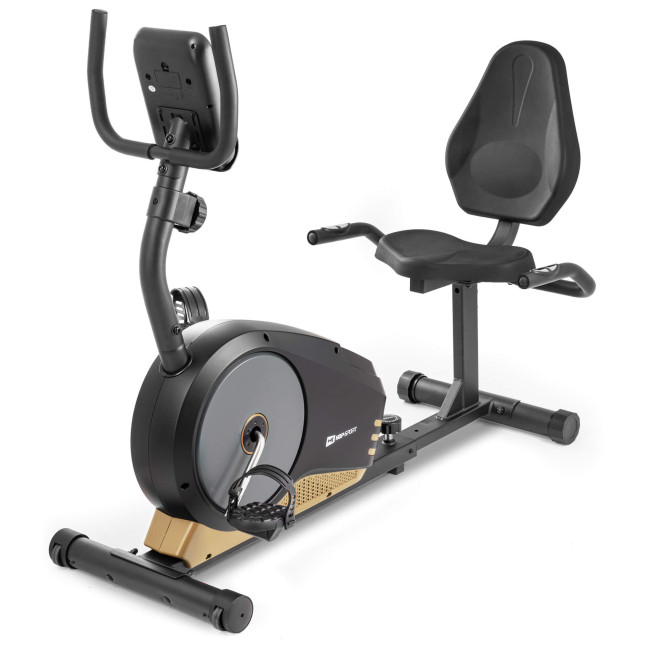 Горизонтальный велотренажер HS-040L Root черно-золотистый - model 2020