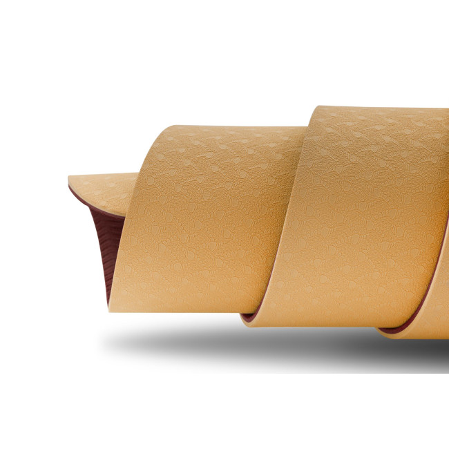 Коврик для фитнеса TPE 0,6см HS-T006GM оранжево-красный