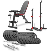 Набор STRONG 99кг со скамейкой HS-1030 и стойками 1005L