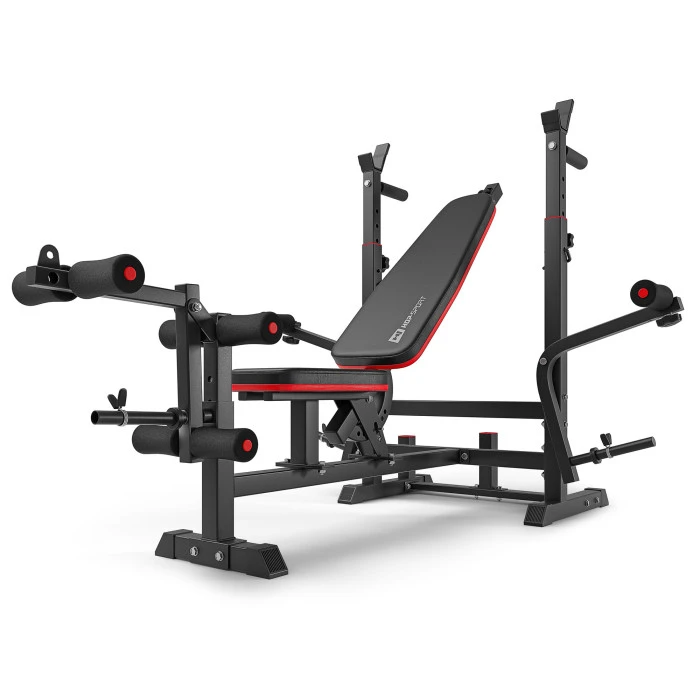 Набор Hop-Sport Premium 39кг со скамьей HS-1075 Pro и штангой