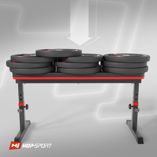 Лавка тренувальна Hop-Sport HS-1025 Pro для жиму горизонтальна регульована