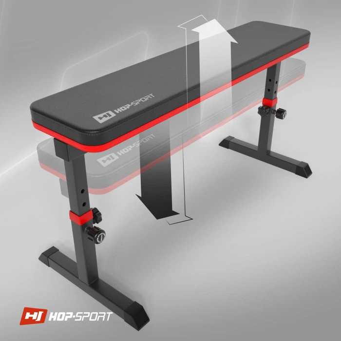 Скамейка тренировочная Hop-Sport HS-1025 Pro для жима горизонтальная регулируемая