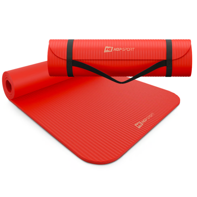 Коврик для йоги Hop-Sport HS-NB010GM NBR 1см яскраво-червоний