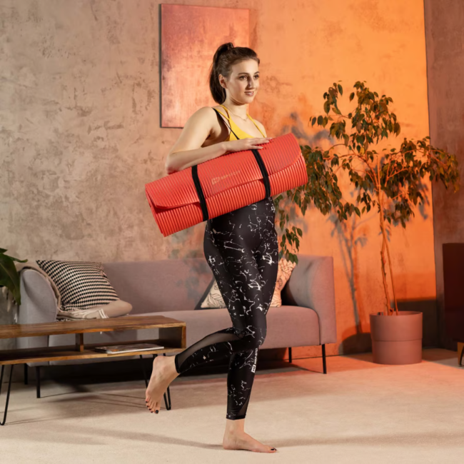 Коврик для йоги Hop-Sport HS-NB010GM NBR 1см яскраво-червоний