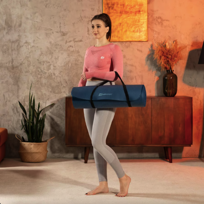 Коврик для йоги Hop-Sport HS-NB015GM NBR 1,5см темный морской