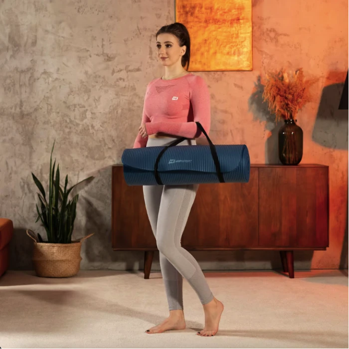 Коврик для йоги Hop-Sport HS-NB015GM NBR 1,5см темний морський