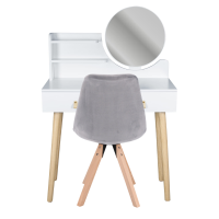 Туалетний столик Jumi Scandi + крісло Saida сірий