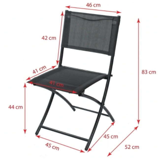 Комплект садових меблів Jumi KISS напівкруглий стіл та 2 стільці