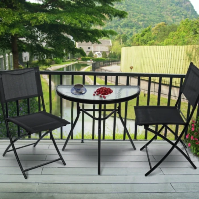 Комплект садових меблів Jumi KISS напівкруглий стіл та 2 стільці