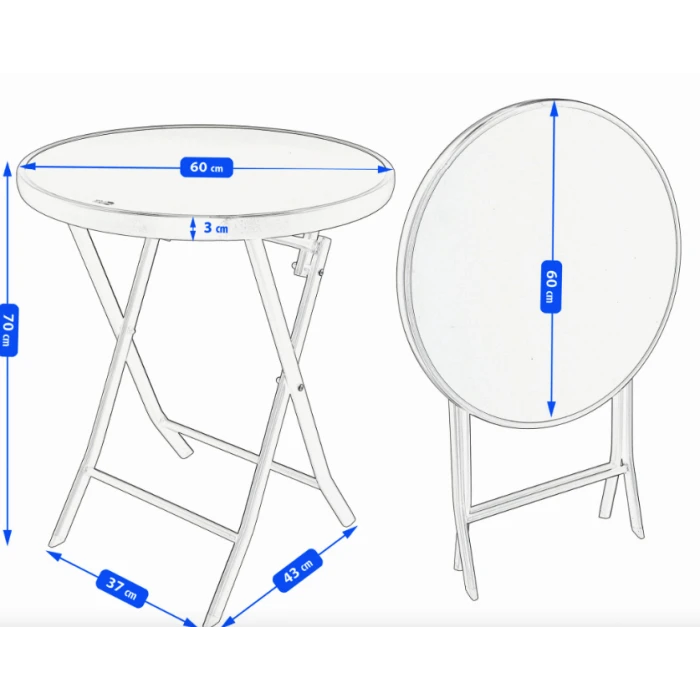 Комплект садових меблів Jumi Linda стіл та 2 стільці