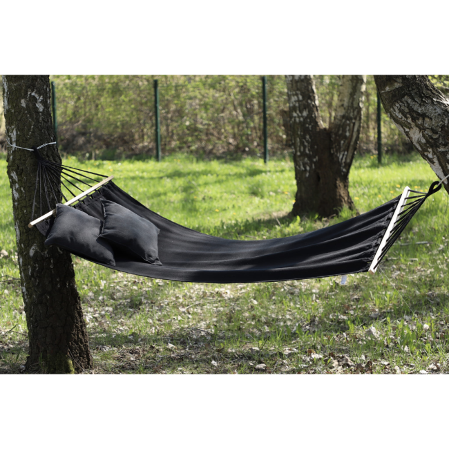 Гамак Jumi Garden тканинний з планкою чорний