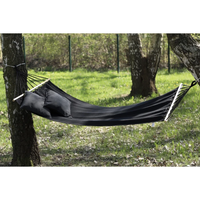 Гамак Jumi Garden тканинний з планкою чорний