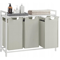 Корзина для белья Leobert Chariot с тремя отделениями 3 x 38л белая