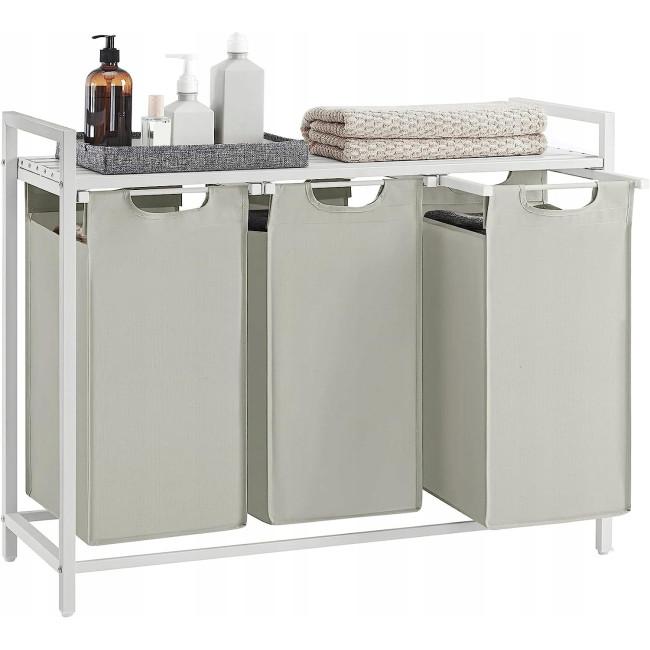 Корзина для белья Leobert Chariot с тремя отделениями 3 x 38л белая