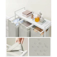 Корзина для белья Leobert Chariot с тремя отделениями 3 x 38л белая