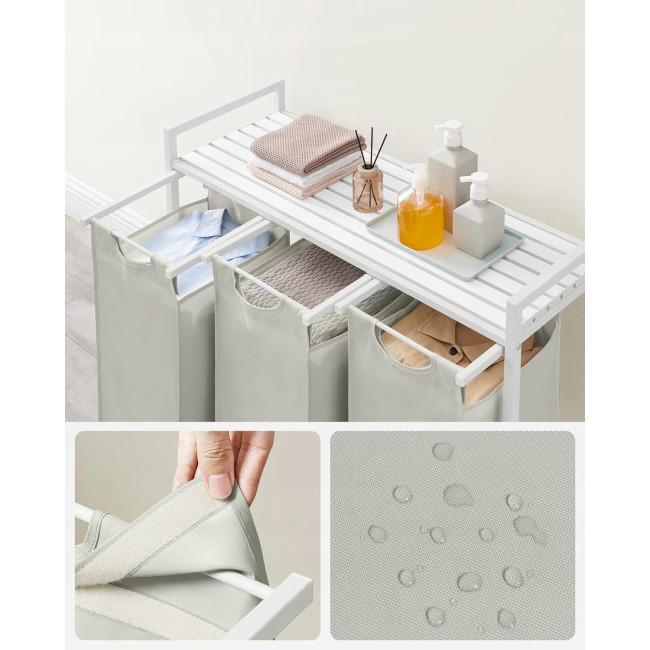 Корзина для белья Leobert Chariot с тремя отделениями 3 x 38л белая