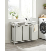 Корзина для белья Leobert Chariot с тремя отделениями 3 x 38л белая