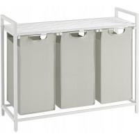 Корзина для белья Leobert Chariot с тремя отделениями 3 x 38л белая