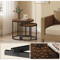 Комплект журнальных столиков Leobert Oreo круглый коричневый