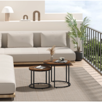 Комплект журнальных столиков Leobert Oreo круглый коричневый