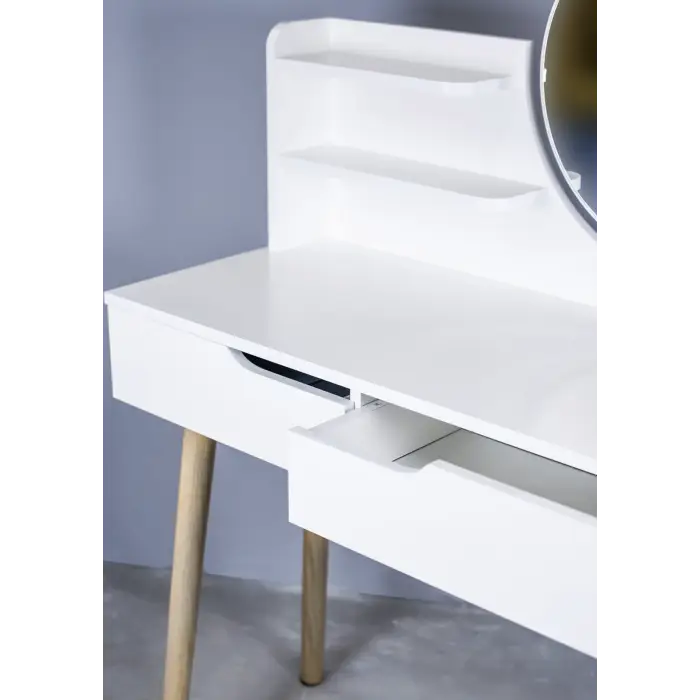 Туалетний столик Jumi Scandi з шухлядами, білий
