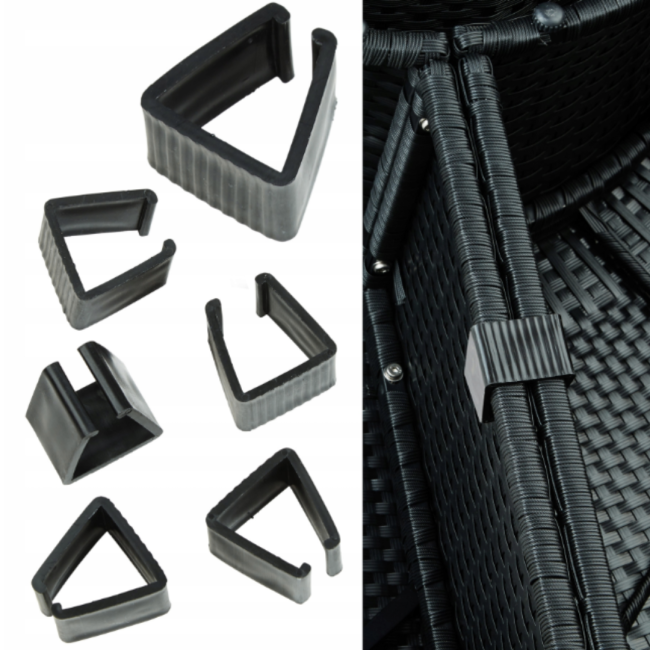 Садові меблі Outtec Round Lounge Chairs чорно-графітові