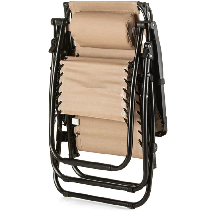 Шезлонг лежак Outtec Zero Graviti Sun раскладной с крышей беж