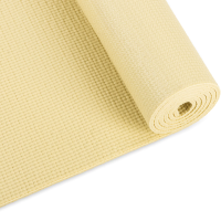 Коврик (мат) для фитнеса и йоги Queenfit 0,5см желтый