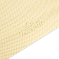 Коврик (мат) для фитнеса и йоги Queenfit 0,5см желтый