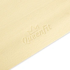 Коврик (мат) для фитнеса и йоги Queenfit 0,5см желтый