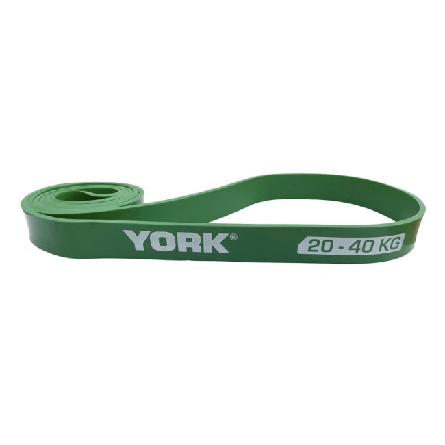 Резинка для фітнесу York 20-40кг - 2080x32x4,5 мм, зелений