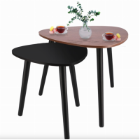 Комплект журнальных столиков Jumi Sinsey коричнево-черный