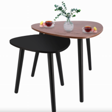 Комплект журнальных столиков Jumi Sinsey коричнево-черный