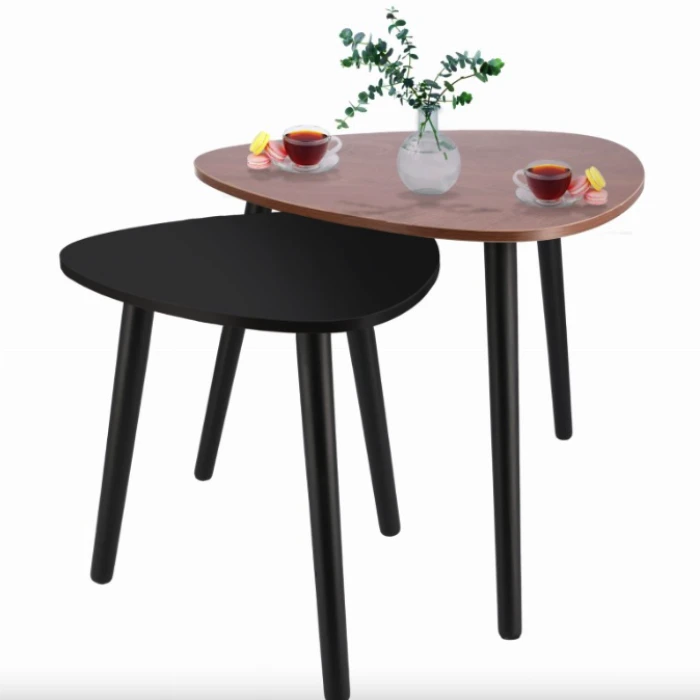 Комплект журнальных столиков Jumi Sinsey коричнево-черный