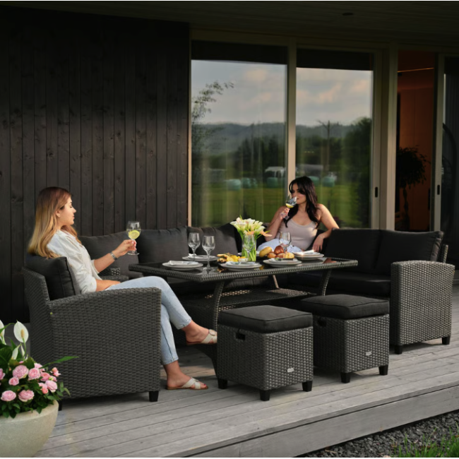 Набір садових меблів Di Volio ROSSANO сірий/графітовий