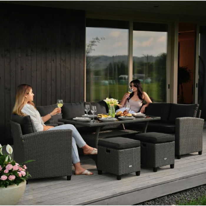 Набір садових меблів Di Volio ROSSANO сірий/графітовий