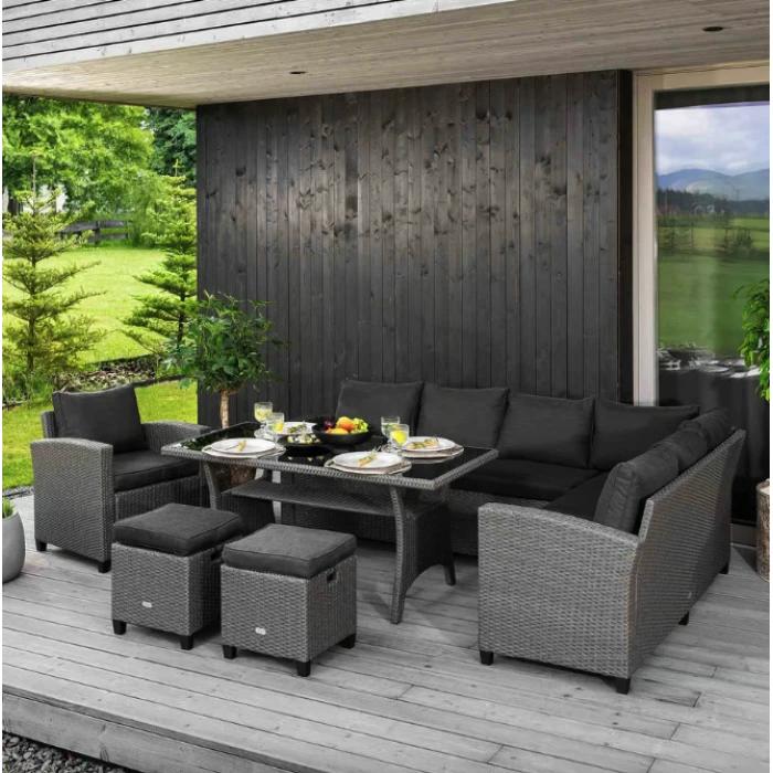 Набір садових меблів Di Volio ROSSANO сірий/графітовий