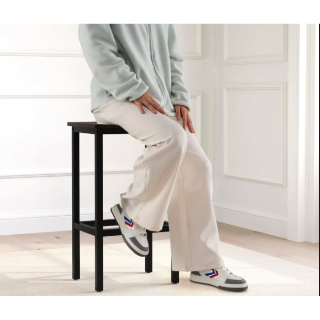 Барный стол и 2 барных стула Costway Hoobro в стиле Loft