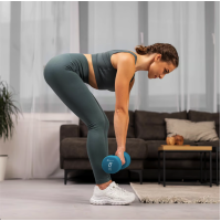 Гантелі для фітнесу неопренові круглі Hop-Sport HS-V080DR 2x8кг блакитний