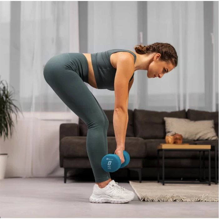 Гантели для фитнеса неопреновые круглые Hop-Sport HS-V080DR 2x8кг голубой