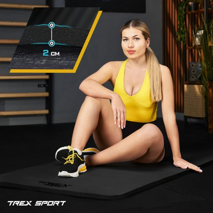 Коврик для йоги Trex Sport TX-029NGM NBR 2см 190х80 черный