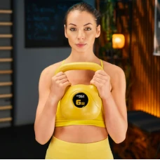 Гиря вінілова 6кг Trex Sport TX-006CKB жовта