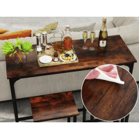 Барный стол и 2 барных стула Costway Hoobro в стиле Loft