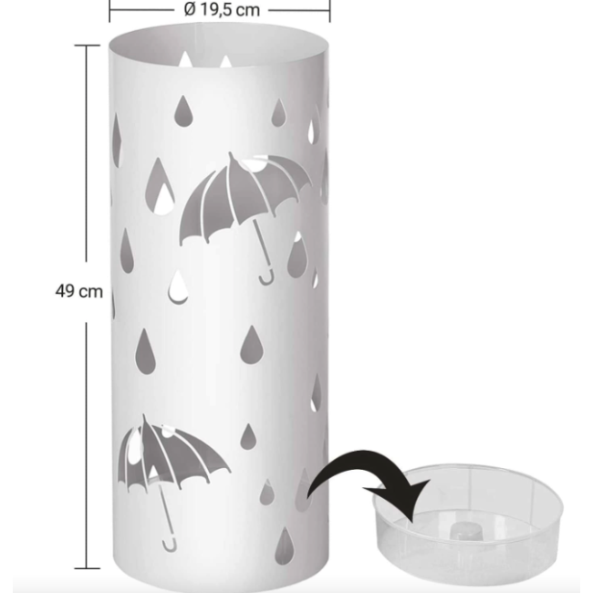 Подставка для зонтов Leobert Sakura круглая форма белый